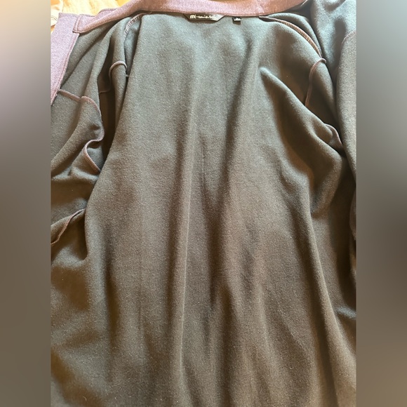 Sz L Travis Mathew You Told My WiFi fleece full zip jacket heathered dark plum - Picture 9 of 10